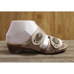 Abeo Bio System Poppy Leather Sandals Women's Size 6 Tan